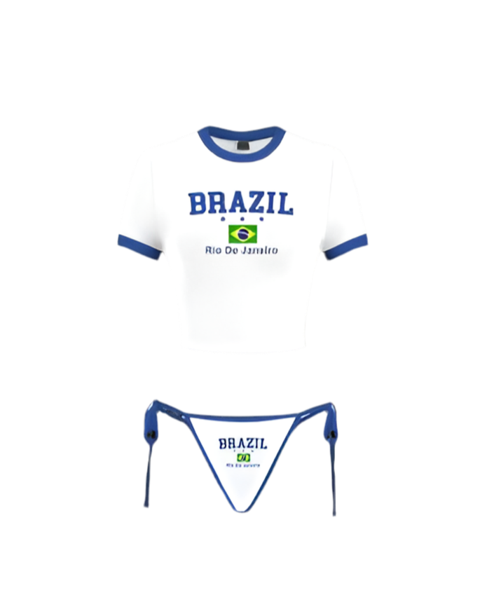 SET BRAZIL BLANC & BLEU