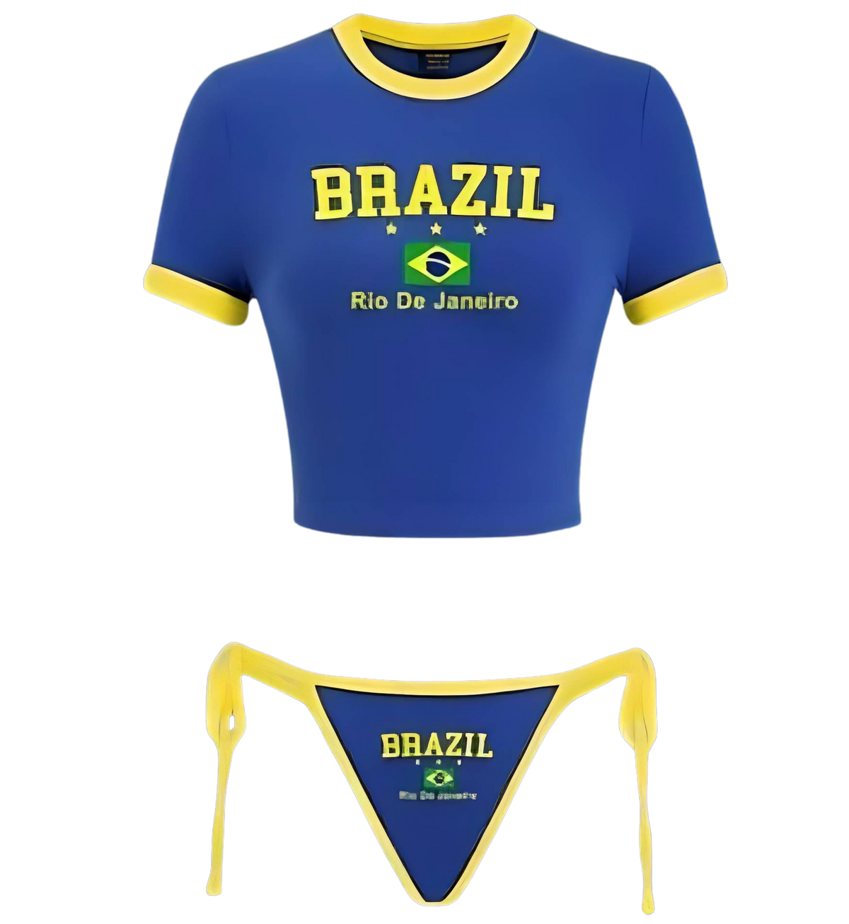 bikini brazil bleu jaune